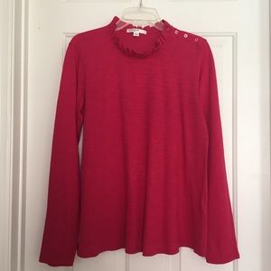 Red Jersey Top Anthropologie Women’s NEW Top Size M